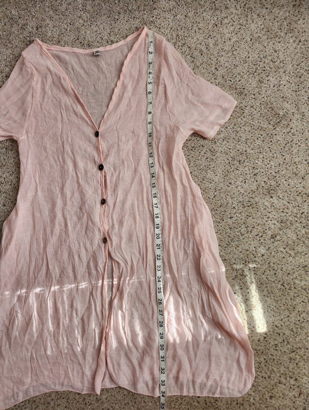 Pink Button Down Flowy Top - Picture 6 of 6